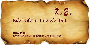 Kövér Erzsébet névjegykártya