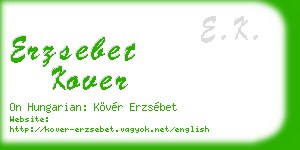 erzsebet kover business card
