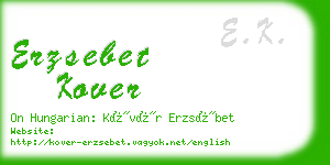 erzsebet kover business card